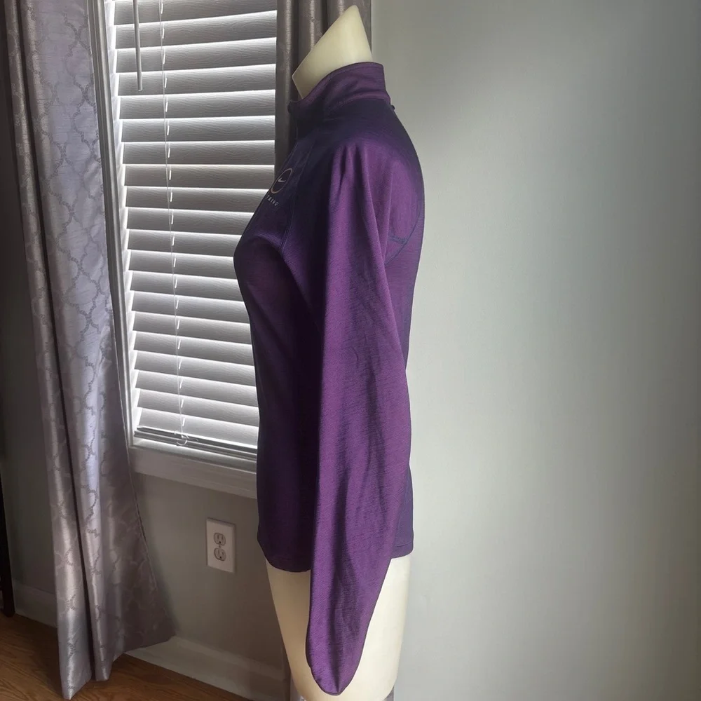 Women's Purple NIKE LiveStrong Dri-Fit Quarter-Zip Top Size Small Athleisure